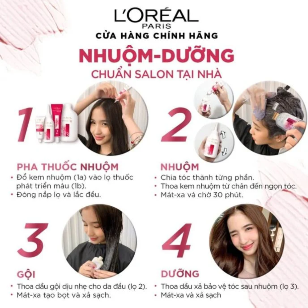 NHUỘM PHỦ BẠC L'OREAL EXCELLENCE CREME THUỐC NHUỘM TÓC VĨNH VIỄN KHÔNG HƯ TỔN - Ảnh 4