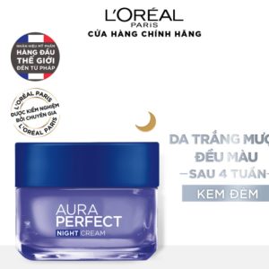 Alternative view of KEM DƯỠNG SÁNG DA BAN ĐÊM L'OREAL PARIS AURA PERFECT NIGHT CREAM 50ml