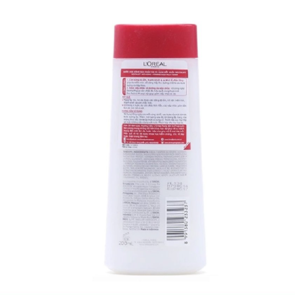 NƯỚC HOA HỒNG SE KHÍT LỖ CHÂN LÔNG VÀ SĂN CHẮC DA L'OREAL PARIS REVITALIFT 200ml - Ảnh 2